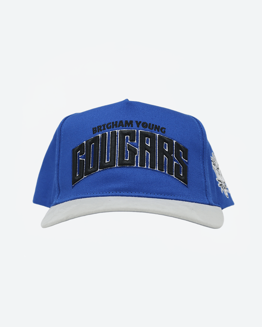 LE Cougars Royal Blue Grey Brim Hat Kids