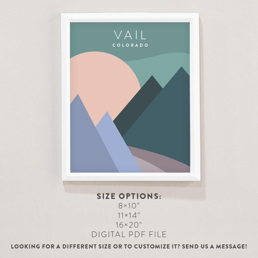 Vail, Colorado Minimalist Wall Art
